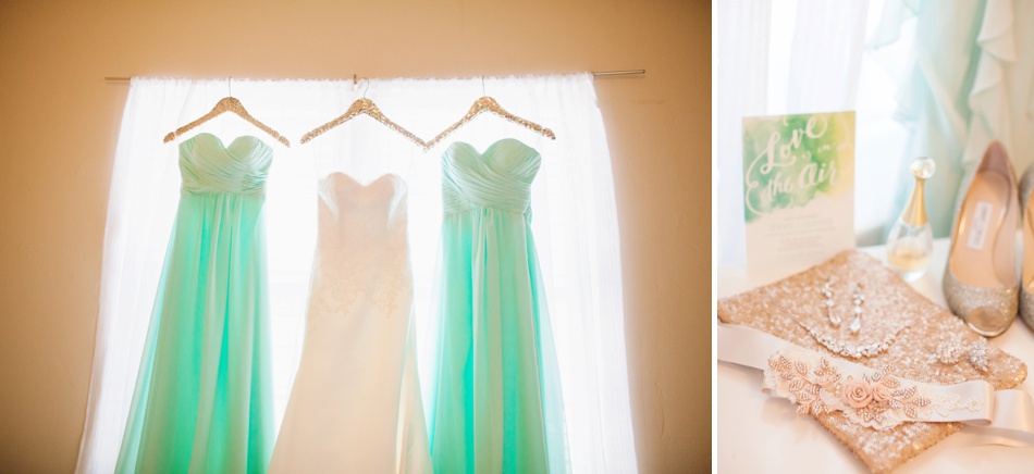 bride gown bridesmaid dresses details
